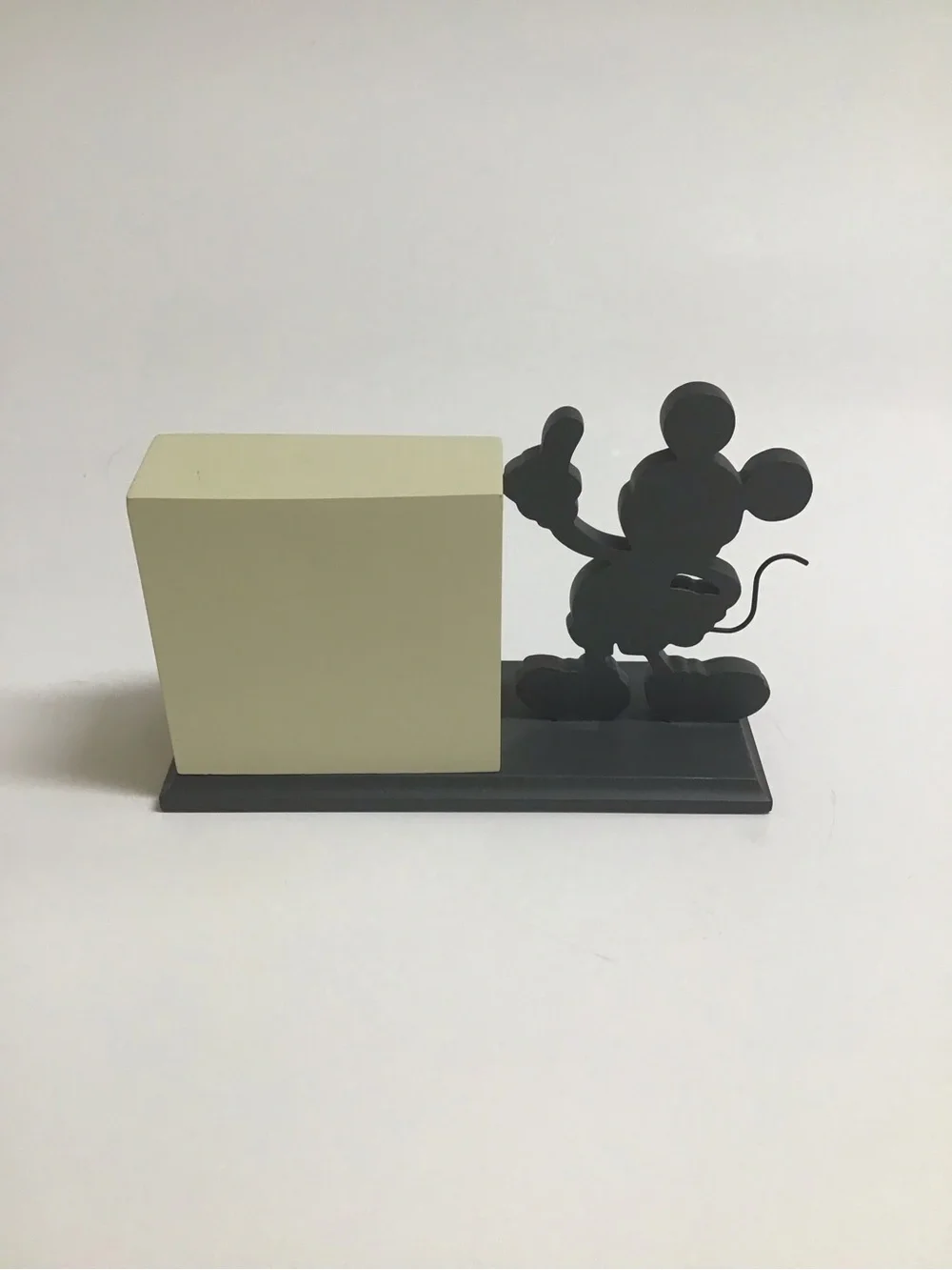 Disney Hallmark Mickey Mouse Silhouette Figure Wood Block Desk Calendar Vintage